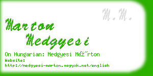 marton medgyesi business card